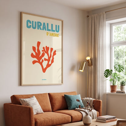une affcihe corse grand format avec le corail 