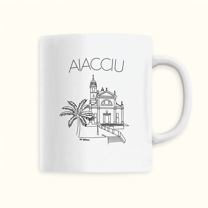 Tasse Corse avec l'église d'Ajaccio
