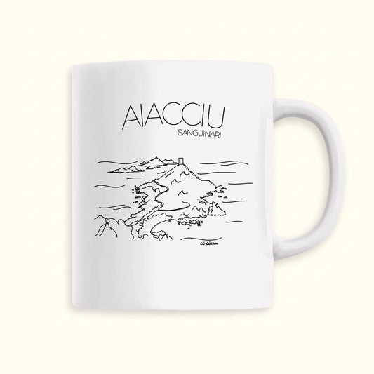 Tasse / mug représentant les îles sanguinaires d'Ajaccio en Corse