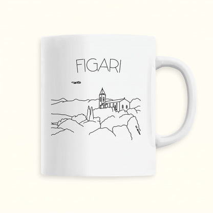 Mug Corse avec dessin du village de Figari
