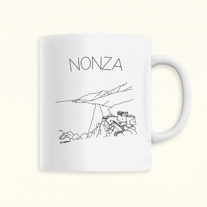Mug du village de Nonza en Corse avec vue sur la plage 