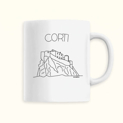 Mug avec la citadelle de Corte, la capitale de la Corse