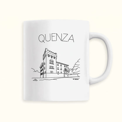 tasse corse avec le village de Quenza
