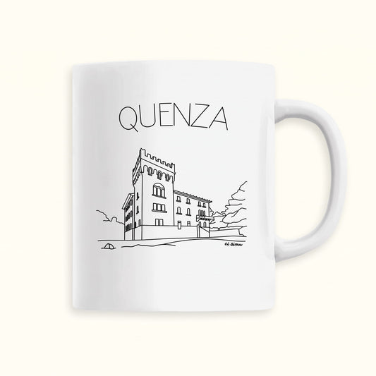 tasse corse avec le village de Quenza