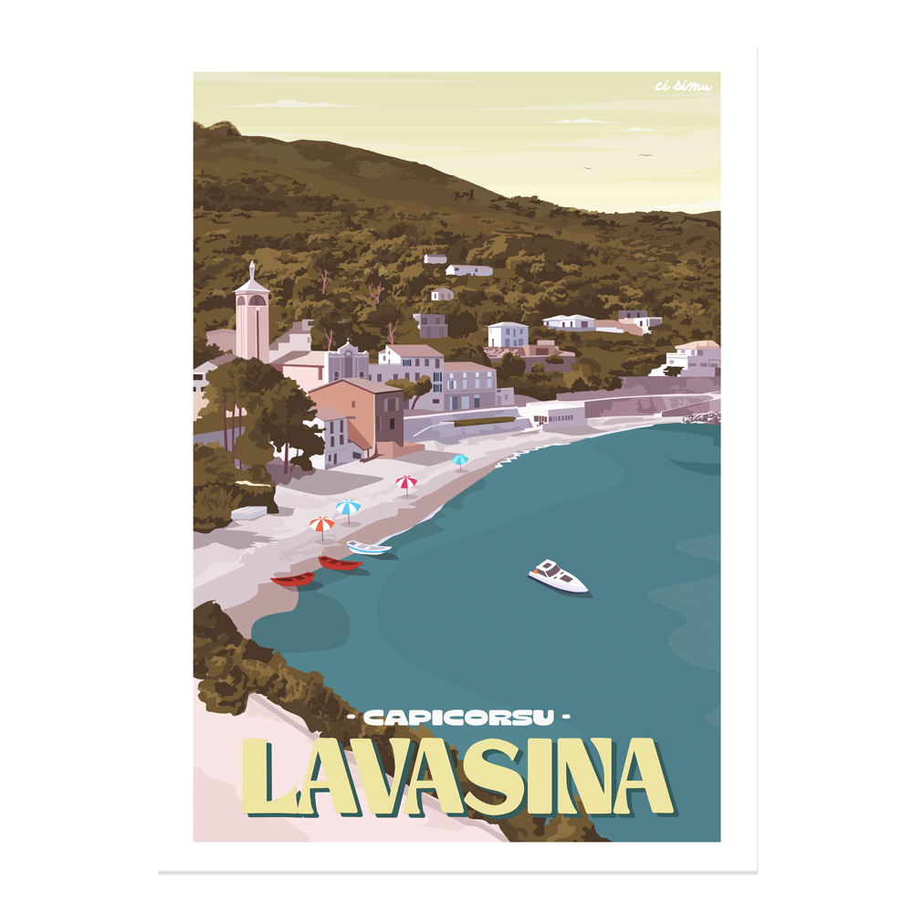 affiche-cap-corse-vintage-lavasina