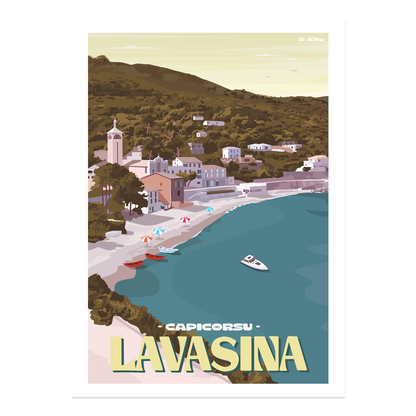 affiche-cap-corse-vintage-lavasina