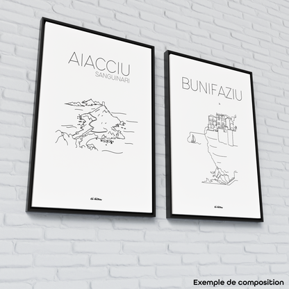 poster corse noir et blanc