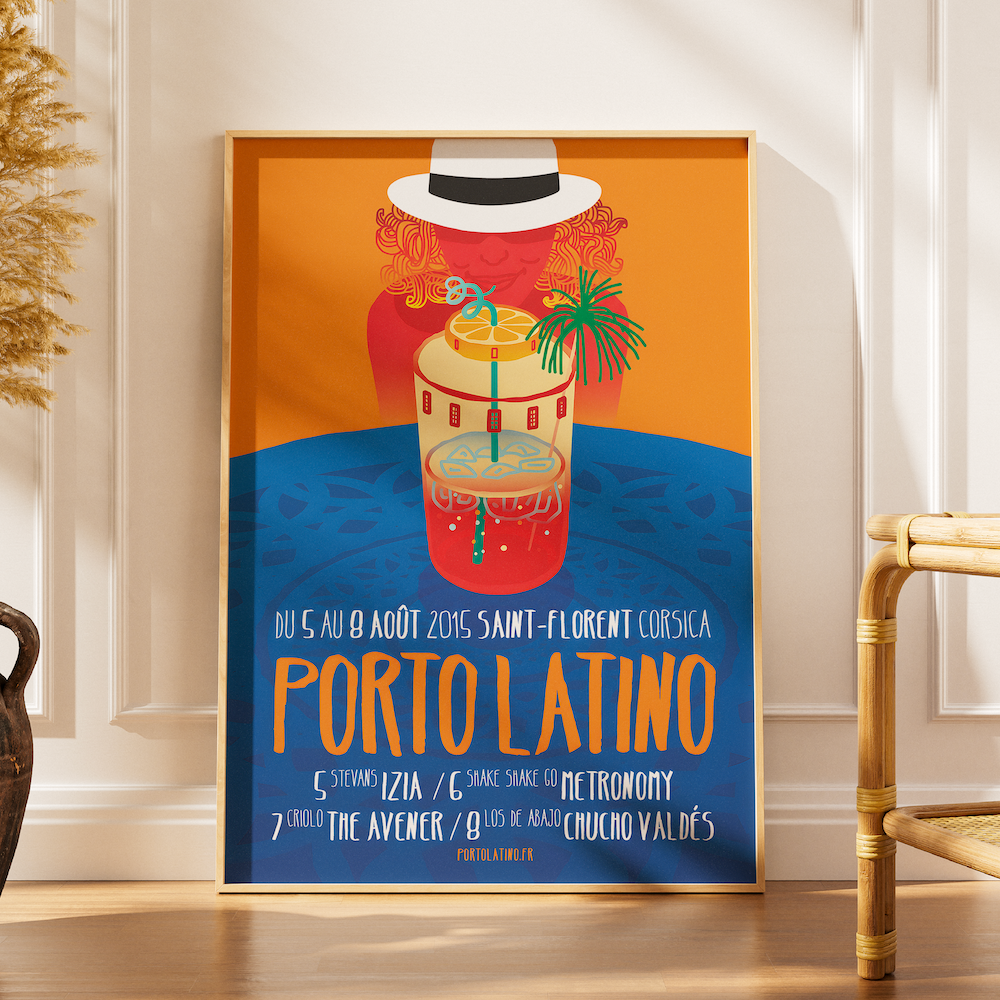 Affiche vintage de Porto Latino