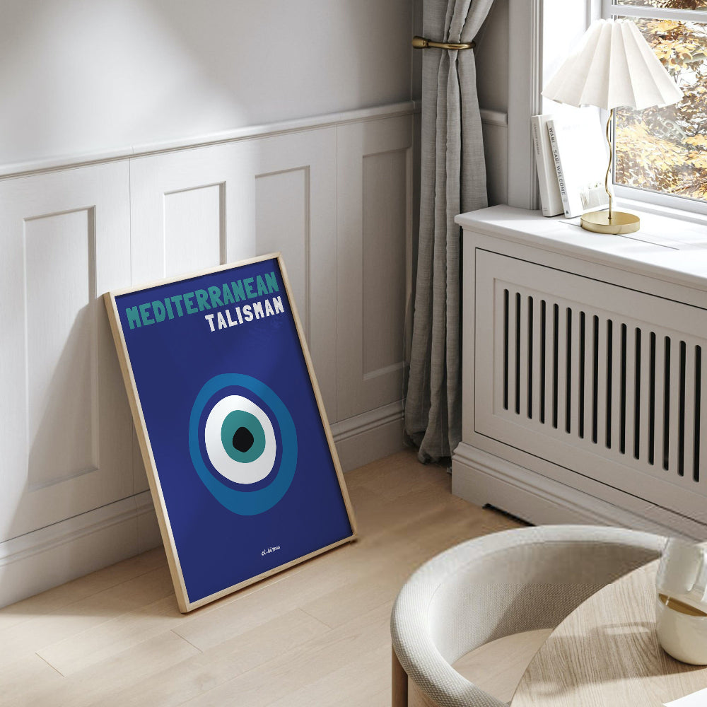 Poster oeil porte bonheur style Nazar boncuk