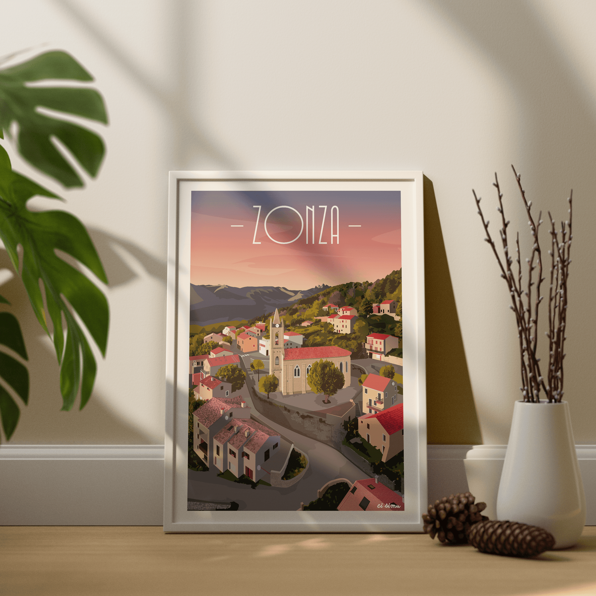 affiche souvenir de Zonza