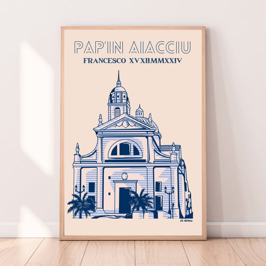 Affiche venue du Pape en Corse