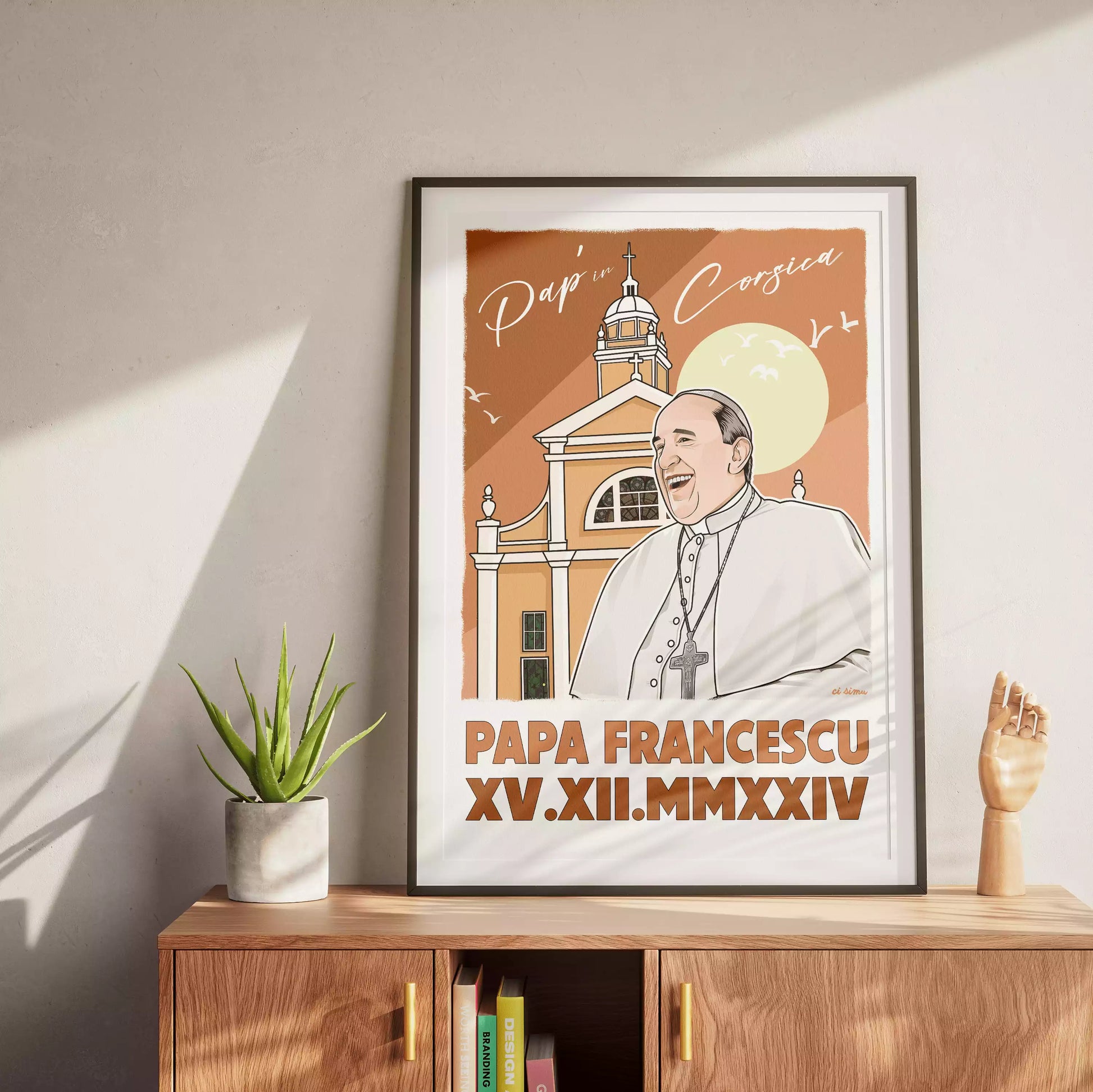 Affiche du Pape à Ajaccio en Corse