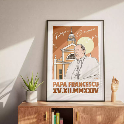 Affiche du Pape à Ajaccio en Corse