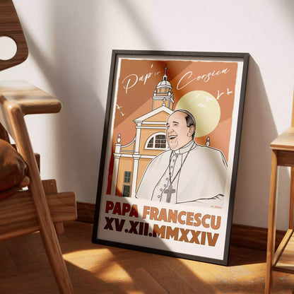Poster du Pape François en Corse à Ajaccio