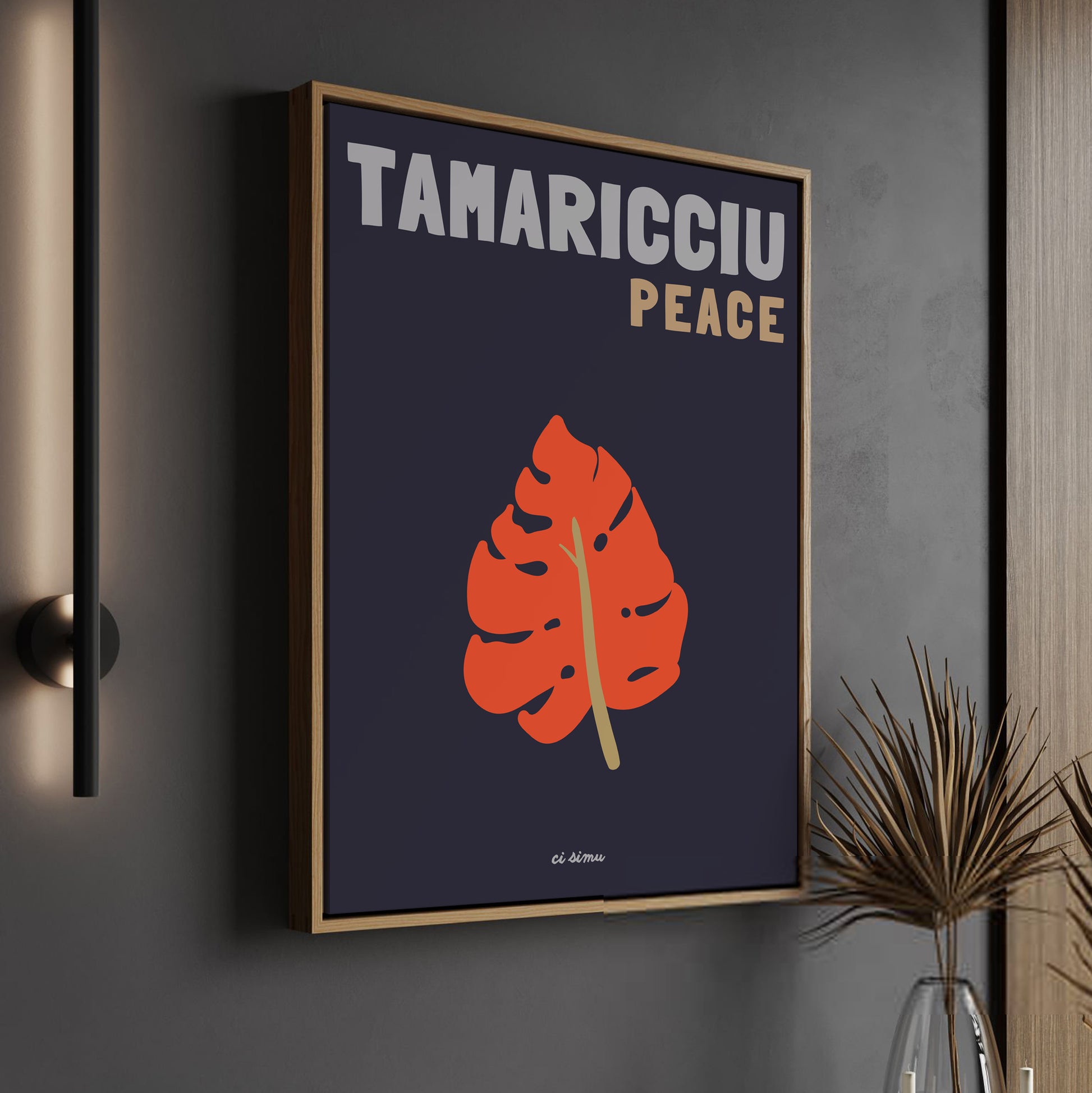 Affiche plage de Tamaricciu en Corse