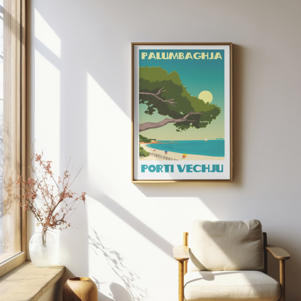 affiche de Palombaggia souvenir de Corse