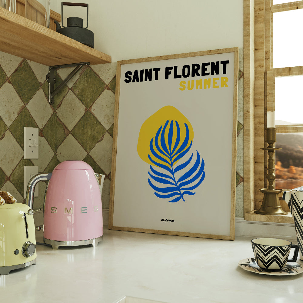 Poster moderne Saint Florent Corse