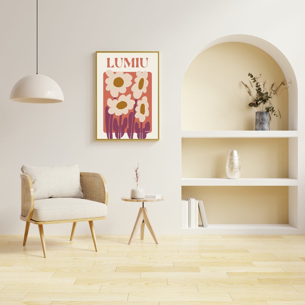 affiche de lumio moderne fleur