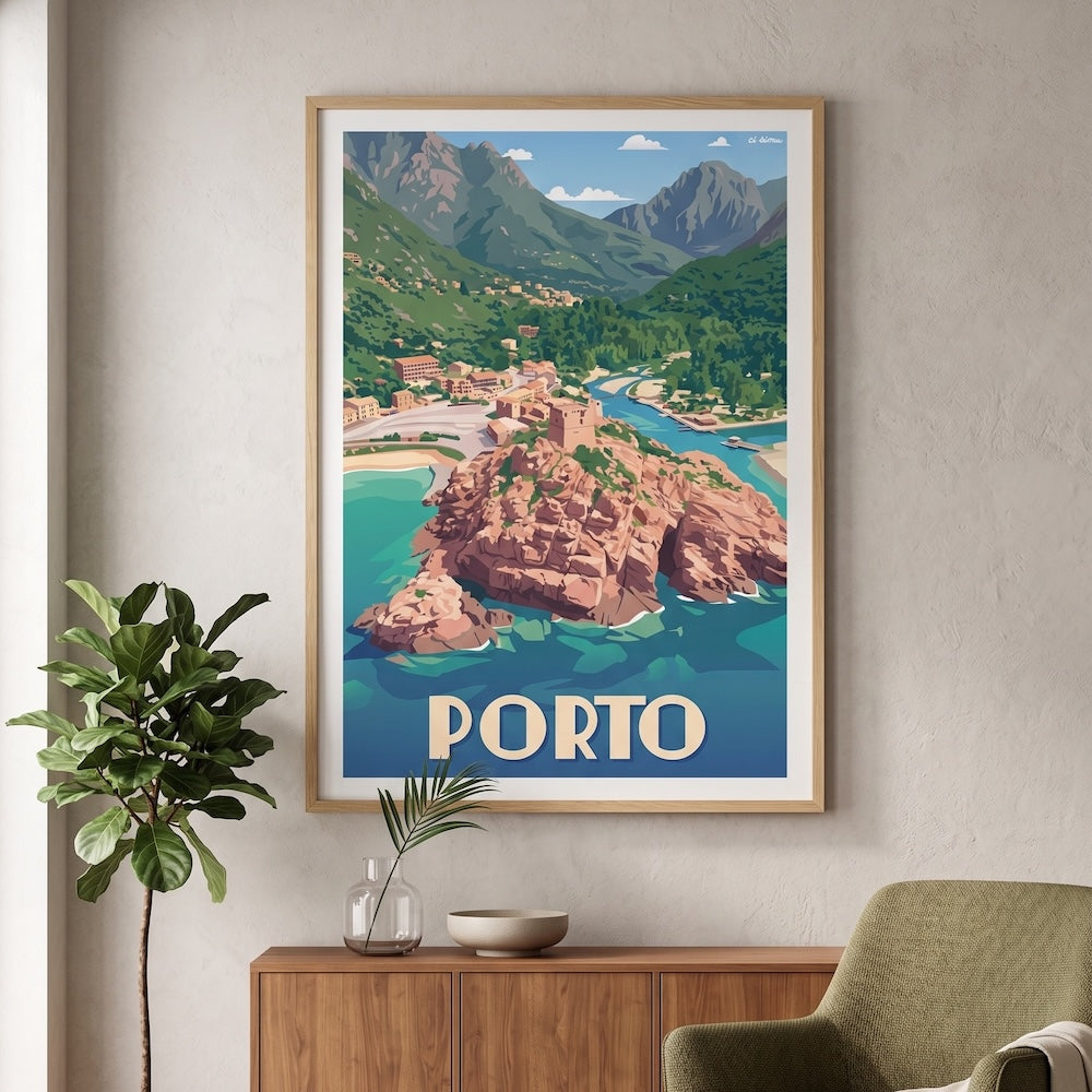 affiche corse de porto