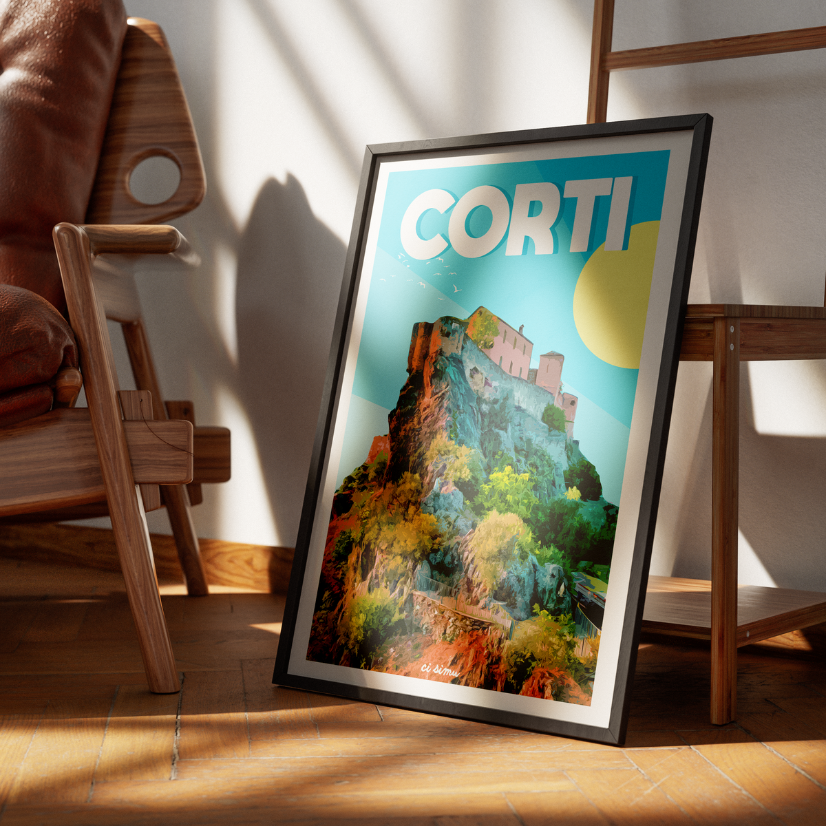Poster Corte citadelle coeur de la Corse historique