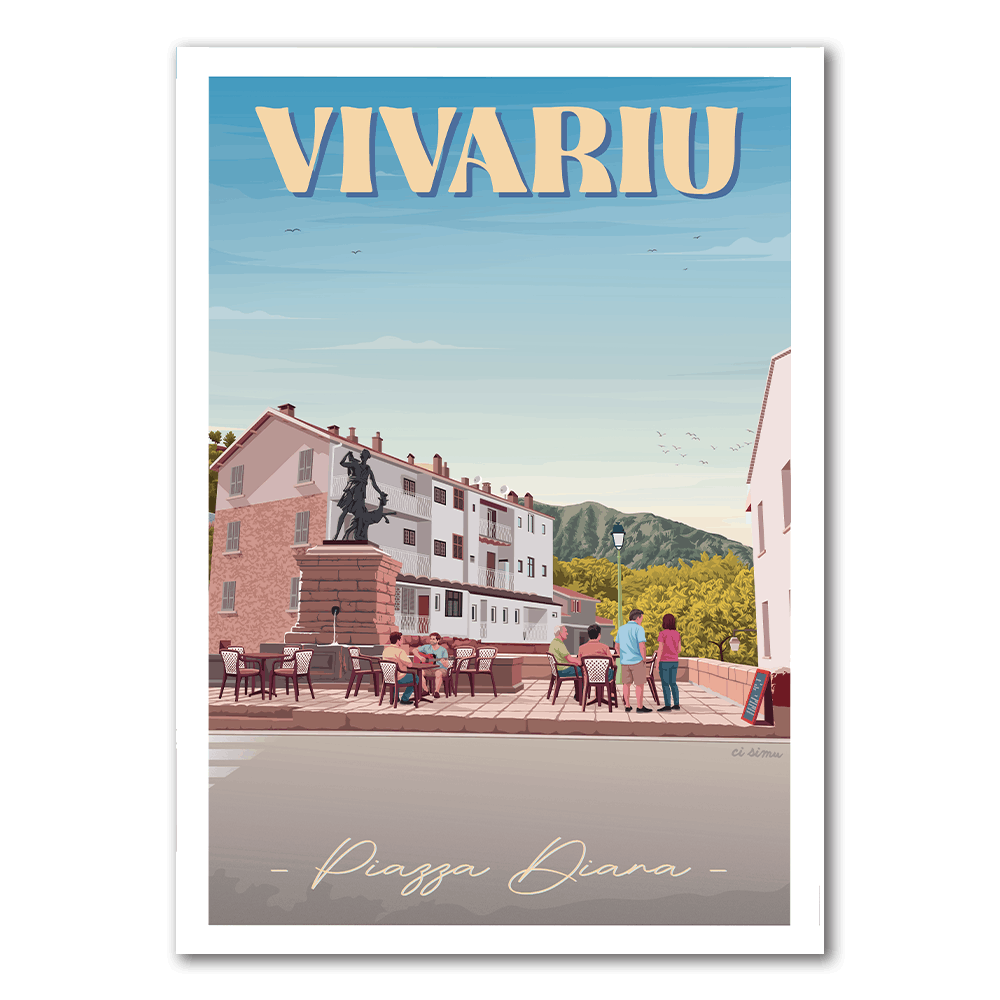 Affiche Corse Village Vivario