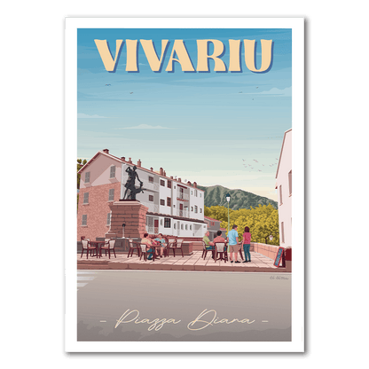 Affiche Corse Village Vivario